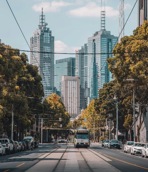 Light trail in Melbourne.