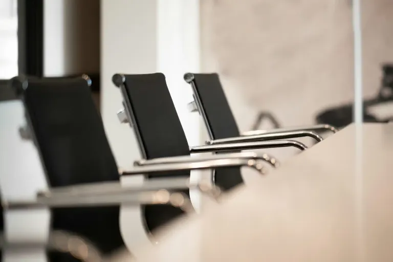 3D render of conference chairs at Dorsett by Agora Hotel meeting room