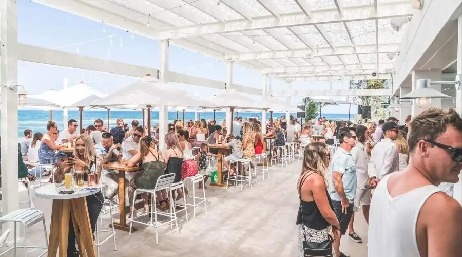  People on the Burleigh Pavillion rooftop during the day