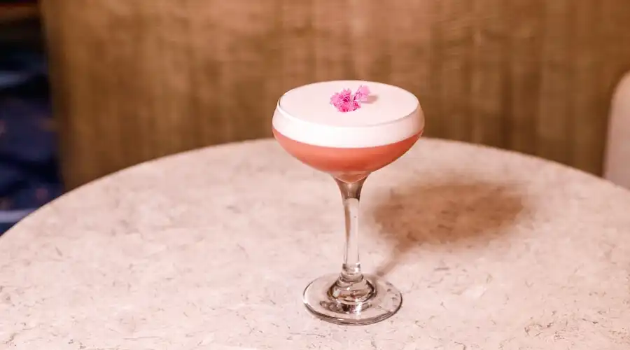 A pink cocktail served at Dorsett Gold Coast Jin Cafe and Bar