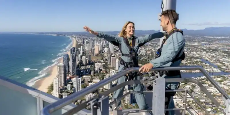 People on SkyPoint Sky Walk at Q1 Building People on SkyPoint Sky Walk at Q1 Building