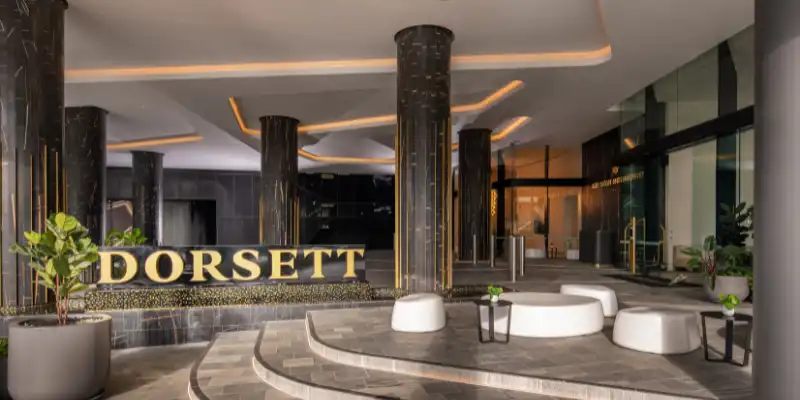 Dorsett Gold Coast Hotel Entrance.