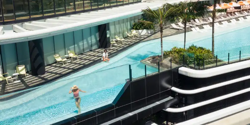 Rooftop outdoor pool at Dorsett Gold Coast.