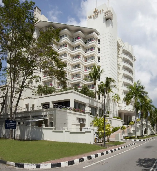 Exterior of Dorsett Grand Labuan during the day.