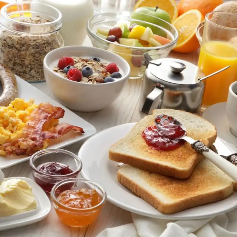 Breakfast spread at Table Talk restaurant in Singapore.