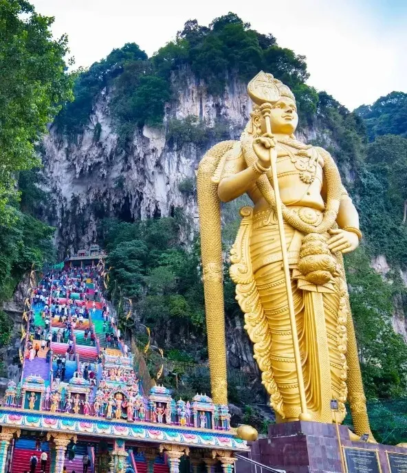 Batu Caves, a popular tourist attraction in Malaysia.