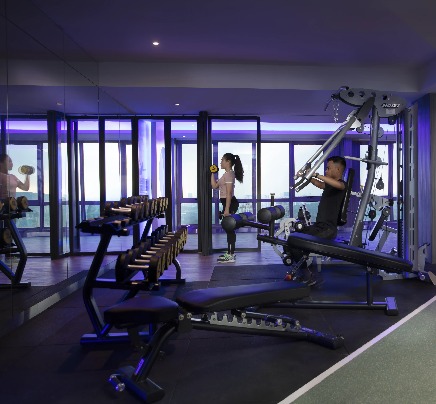 Gymnasium facilities at Dorsett Hartamas Kuala Lumpur.