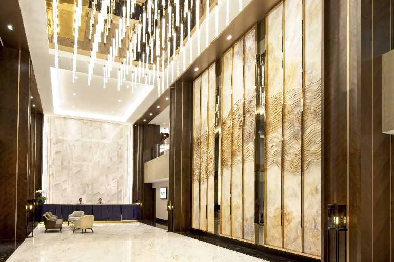 Modern lobby area at Dorsett Hartamas Kuala Lumpur.