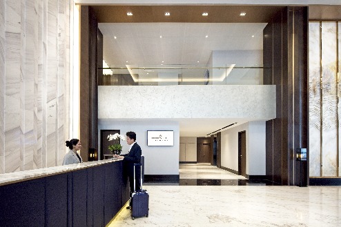 Reception area at Dorsett Hartamas Kuala Lumpur.