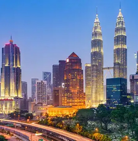 Kuala Lumpur skyline view from Dorsett Hartamas hotel.