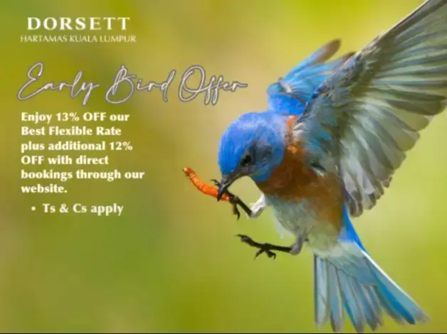 Early bird offer banner at Dorsett Hartamas Kuala Lumpur.