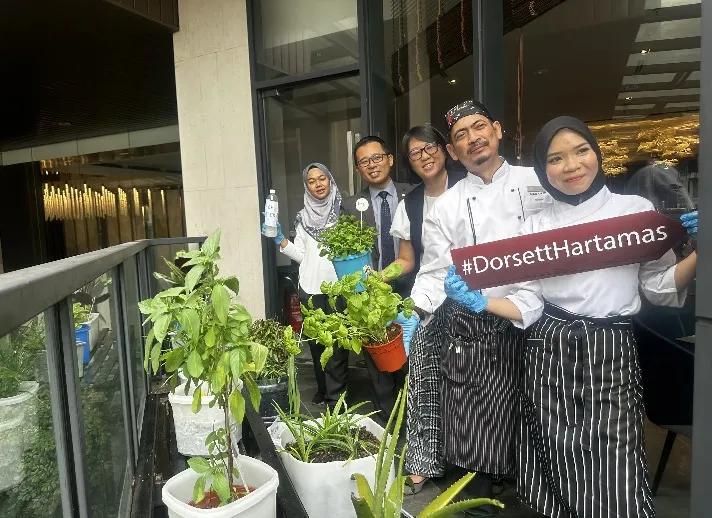 Hotel staff at Dorsett Hartamas Kuala Lumpur.