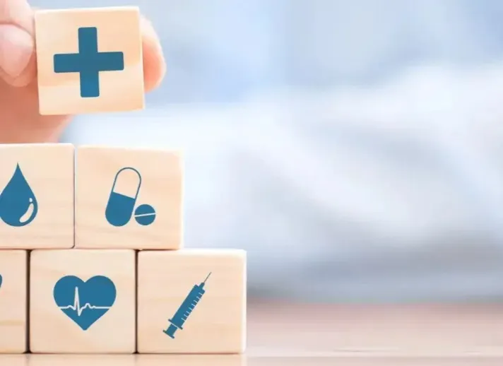 Wooden blocks with medical symbols at Dorsett Hartamas Kuala Lumpur.