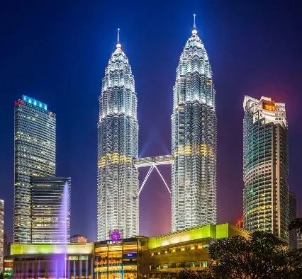 Kuala Lumpur Twin Towers during the night.