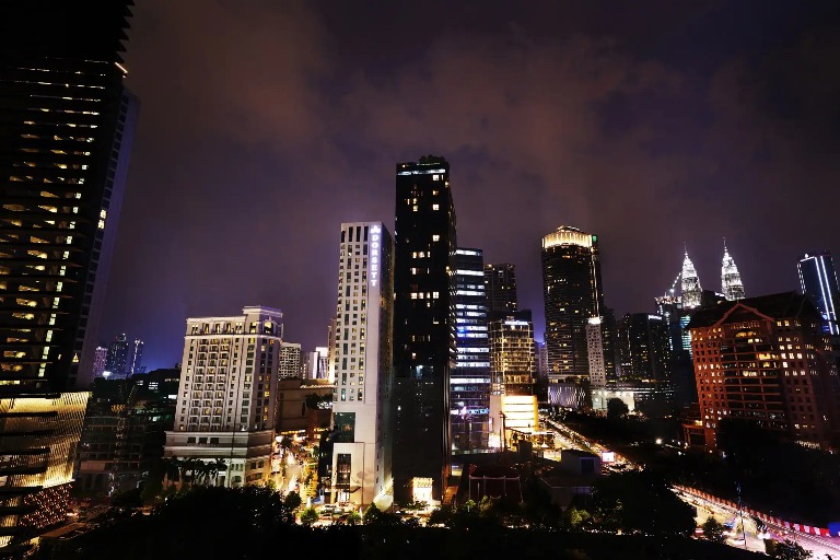 Home Page Exterior facade of Dorsett Kuala Lumpur Hotel.