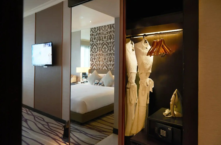 Wardrobe in a Dorsett Kuala Lumpur Bedroom.