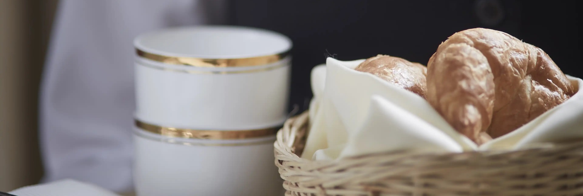 Baked goods and coffee cups.