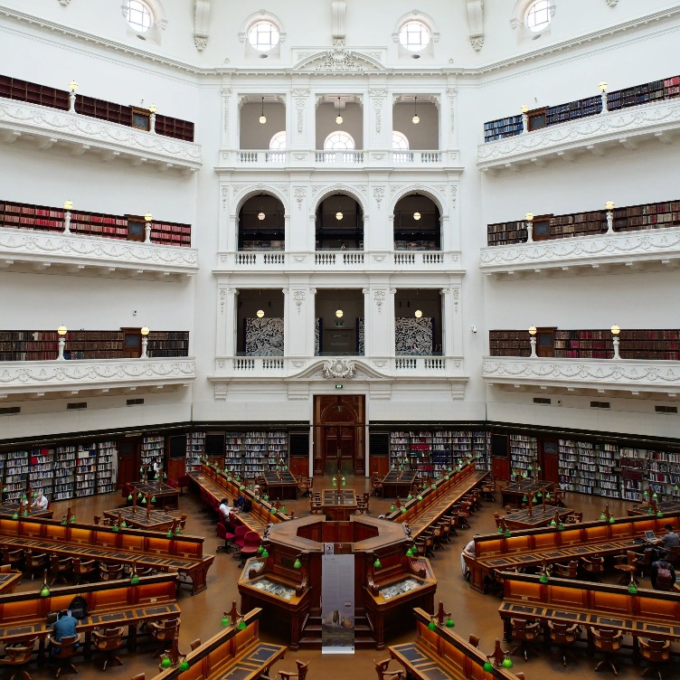 Interior of State Library in Melbourne