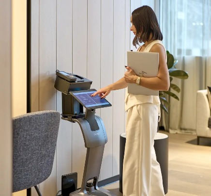 Robots for self-check-in at Dorsett Melbourne