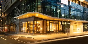 Night view of Dorsett Melbourne Hotel exterior