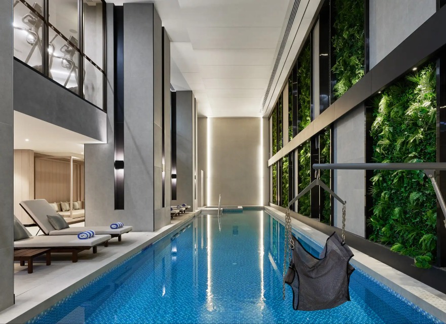 Indoor pool interior at Dorsett Melbourne