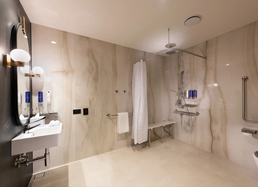 Shower fixtures in Dorsett Melbourne Accessible Room