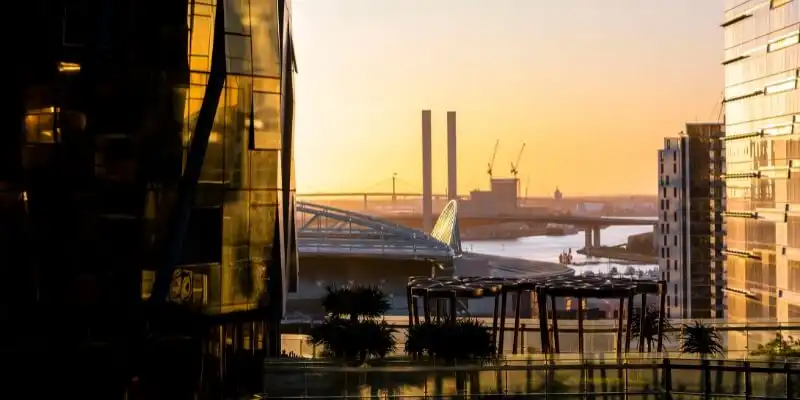 Sunset views at Dorsett Melbourne