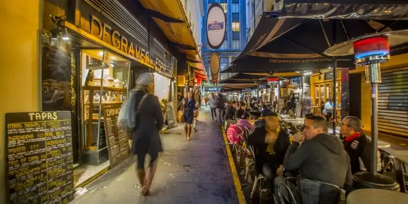 Degraves Street at twilight