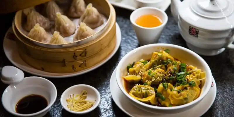 Dumplings served at HuTong Dumpling Bar in Chinatown