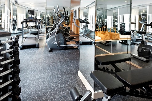 Well-equipped gymnasium at Dorsett Mongkok hotel