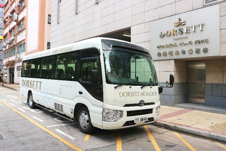 Complimentary shuttle bus service at Dorsett Mongkok