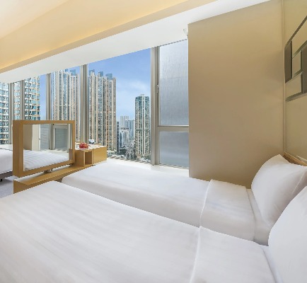 Toys and beds at Dorsett Mongkok Family Quad Room