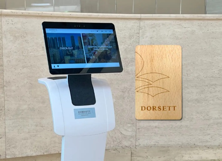 Paperless registration service and wooden keycards at Dorsett Mongkok