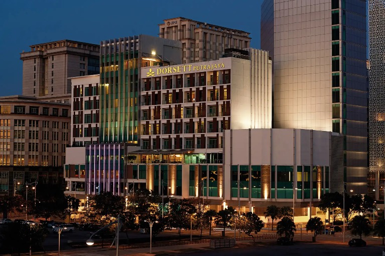 Exterior of Dorsett Putrajaya Hotel Facade.