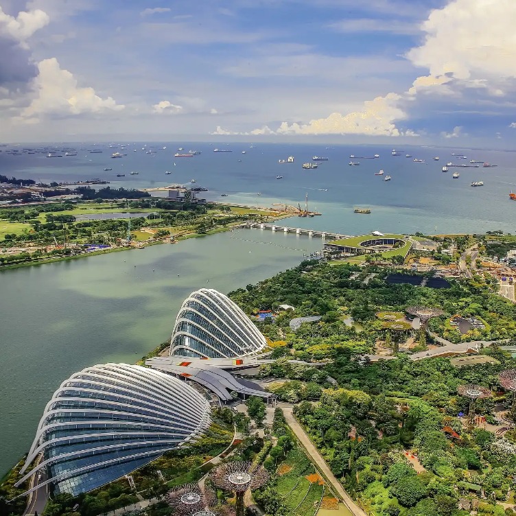 View of Garden by the Bay in Singapore.