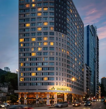 Exterior night view of Dorsett Wanchai Hong Kong Hotel