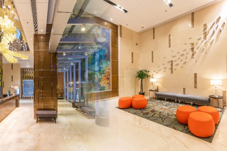 A composite image of the Interior of Dorsett Wuhan Hotel.