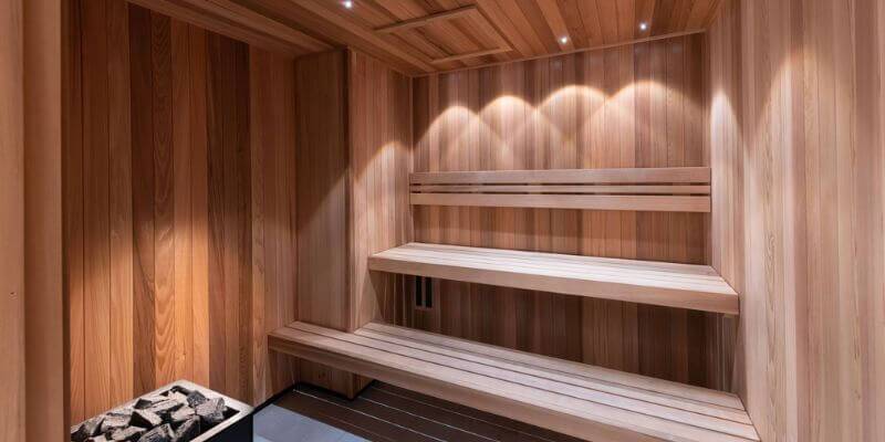The sauna in Dorsett Melbourne